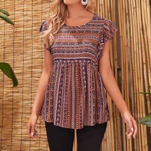 🚨⏰🌴 Bohemian Multicolor Patterned Top